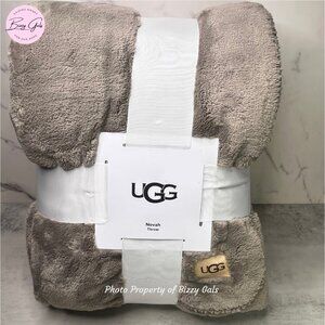 UGG Novah Fawn Brown Plush Throw Blanket 50x70